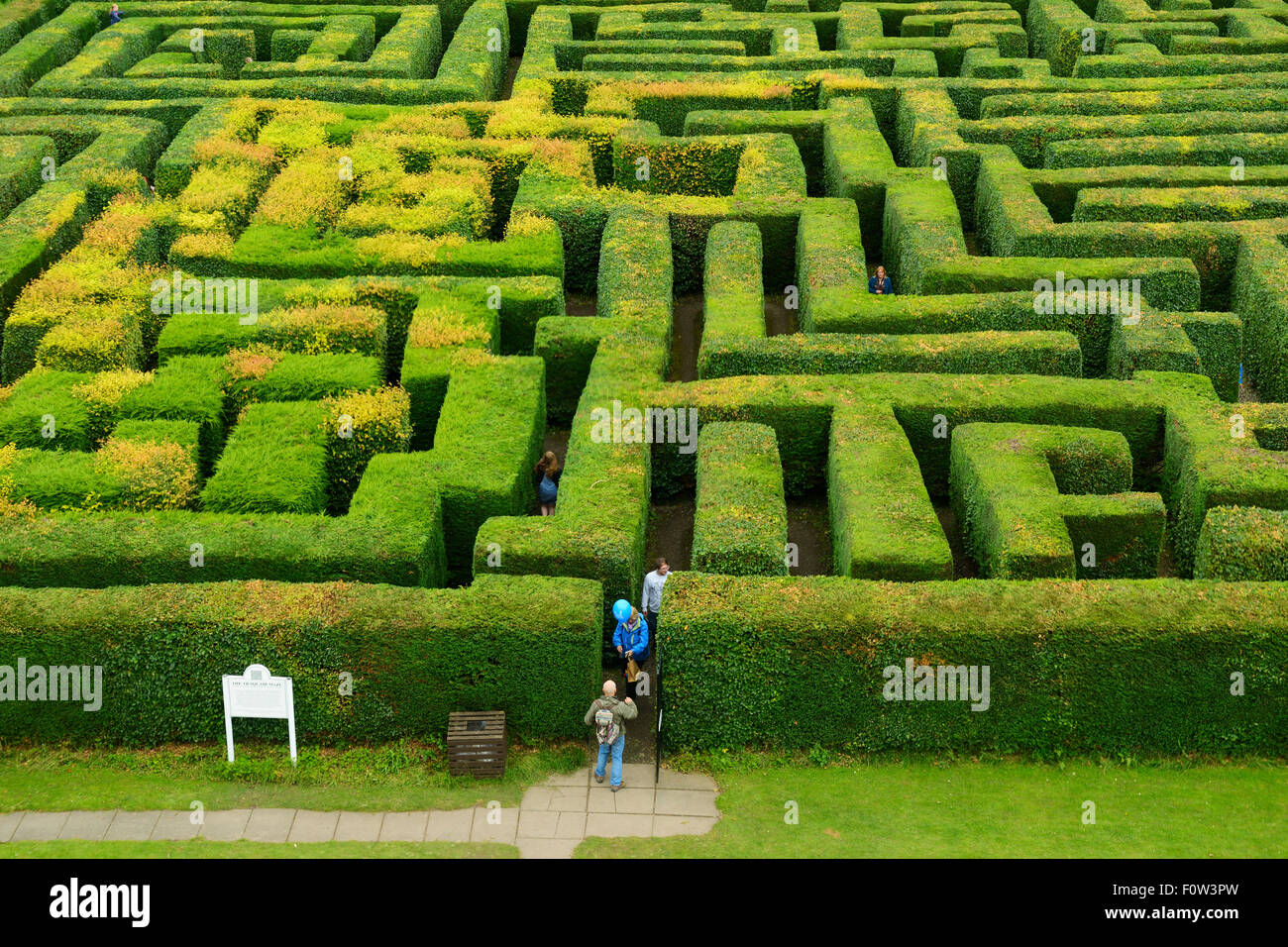 Traquair House Labyrinth, Innerleithen, Scottish Borders Stockfoto