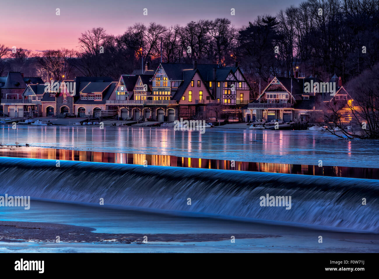 Boathouse Row in Philadelphia, Pennsylvania. Stockfoto