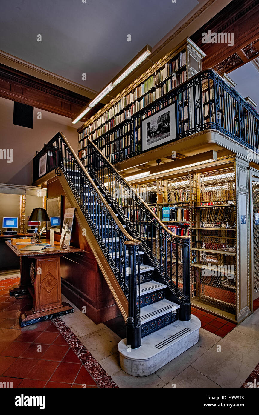 Milstein Division of US und lokale Geschichte und Genealogie-Zimmer auf der New York Public Library (Stephen A. Schwarzman Building) m Stockfoto