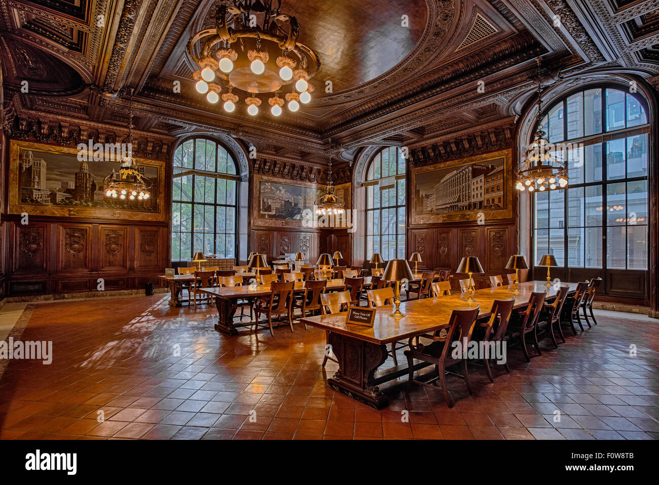 DeWitt Wallace Periodical Zimmer an der New York Public Library. Stockfoto