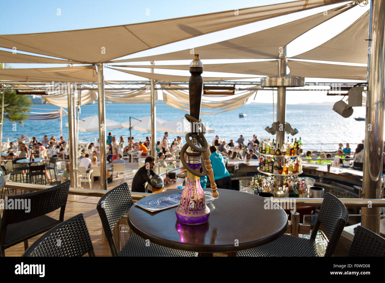 Cafe Del Mar auf Ibiza Stockfoto