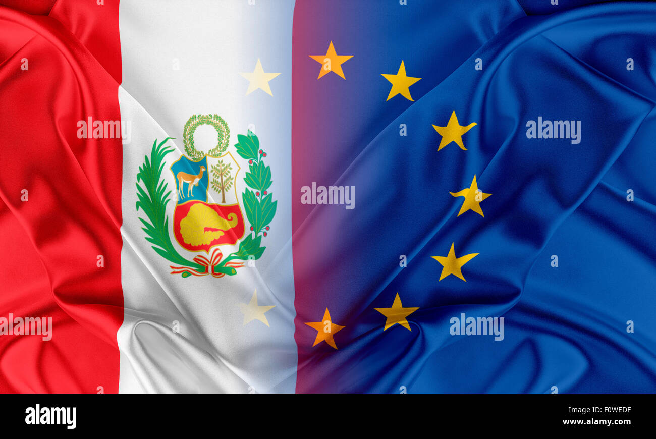 Europäischen Union und Peru. Stockfoto