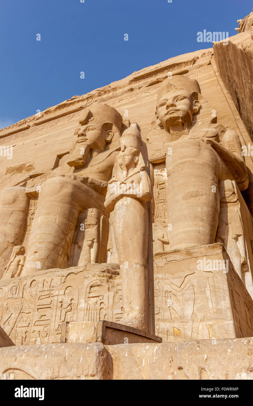 Der große Tempel von Ramses II. Abu Simbel, Nubien, Ägypten Stockfoto