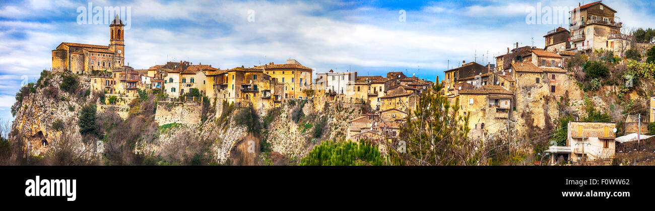 Bildliche Toffia Dorf, in der Nähe von Viterbo, Latium, Italien. Stockfoto
