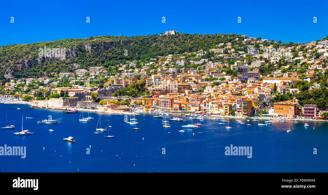 Azurblaue Küste von Frankreich - Nizza Stockfoto