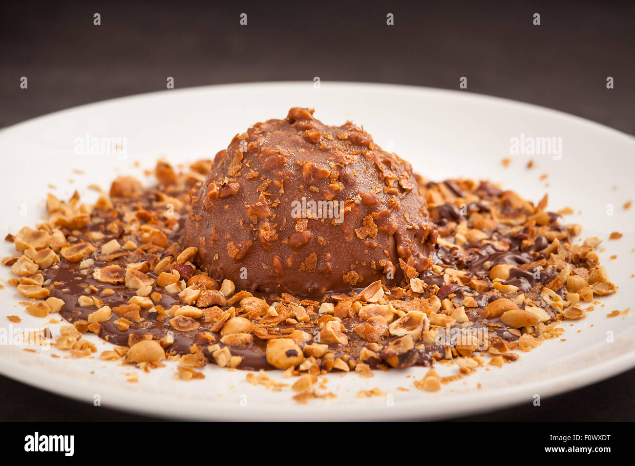 Mousse au Chocolat Torte Stockfoto