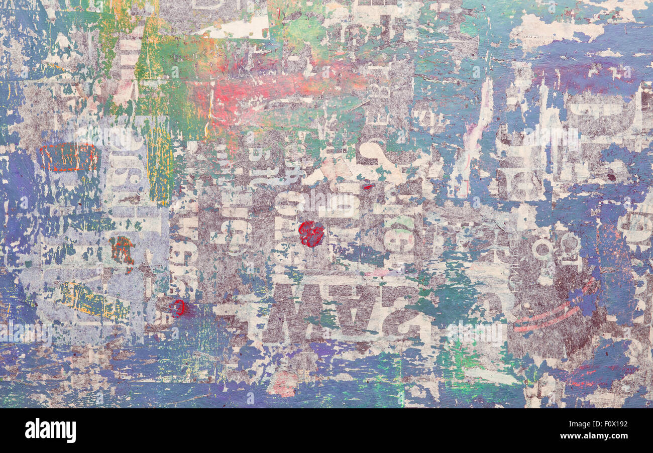 Handgemachte Grunge Zeitung und Farbe Hintergrund Stockfoto