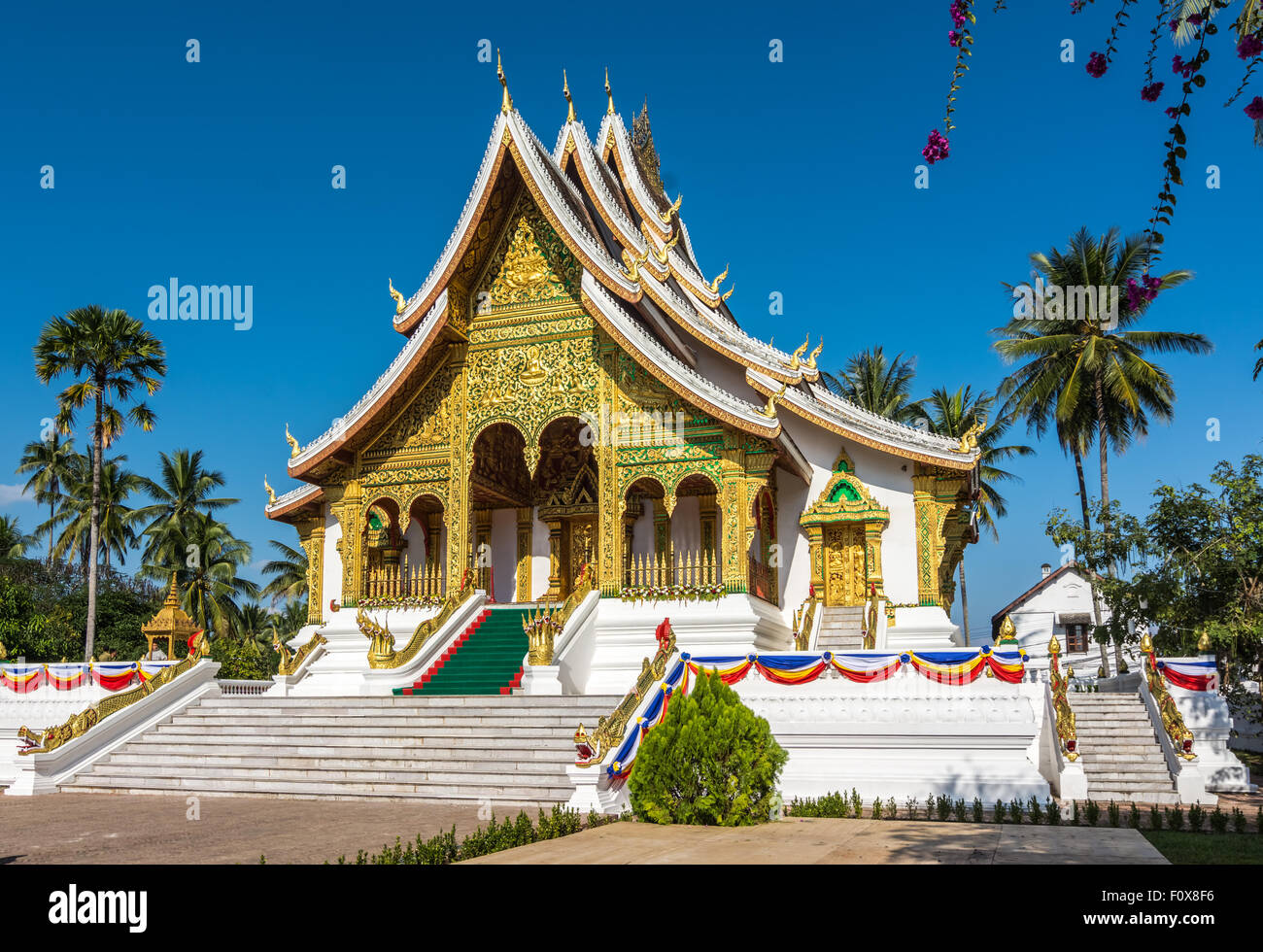 Goldenen buddhistischen Tempel in Luang Prabang, Laos Stockfoto