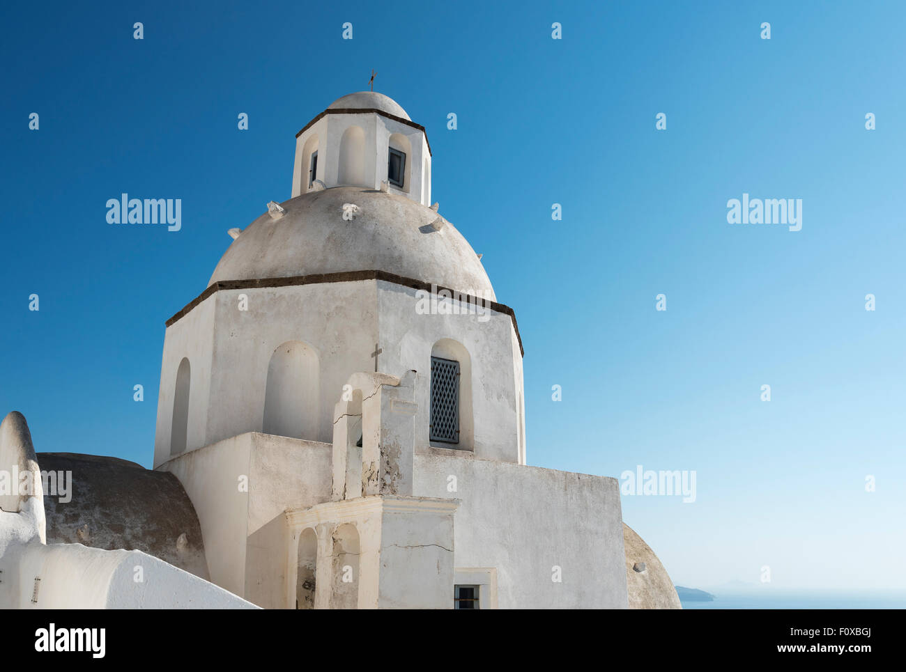 Agios Minas Kirche, Fira, Santorini, Griechenland Stockfoto
