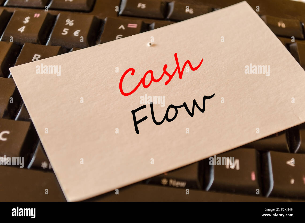 Cash Flow Business Konzept Texthintergrund Stockfoto