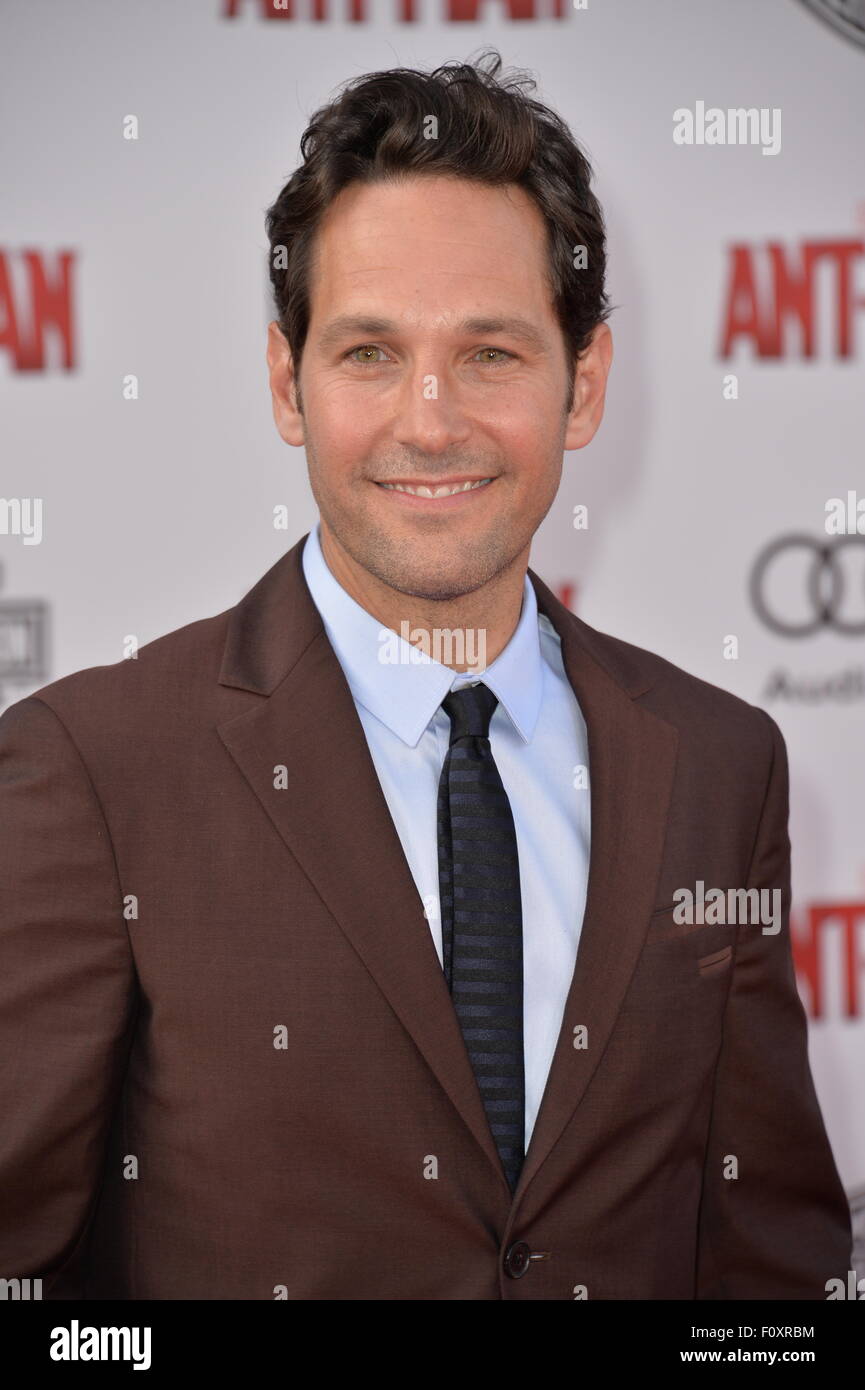 LOS ANGELES, CA - 29. Juni 2015: Schauspieler Paul Rudd bei der Weltpremiere seines Films "Ant-Man" in der Dolby Theater, Hollywood. Stockfoto