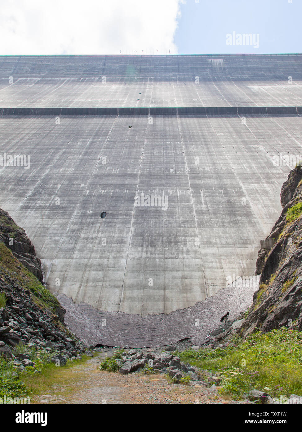 Staumauer Grande Dixence - Welten höchsten Gewichtsstaumauer - Schweiz Stockfoto