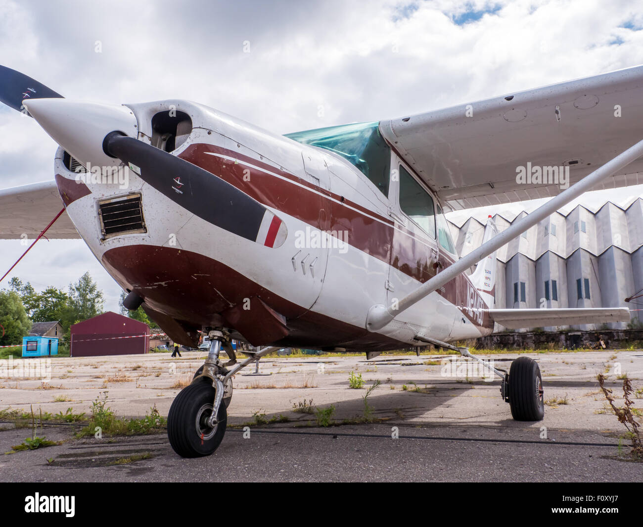 Airplain Private Jet Ausstellung in Riga, Lettland. Stockfoto