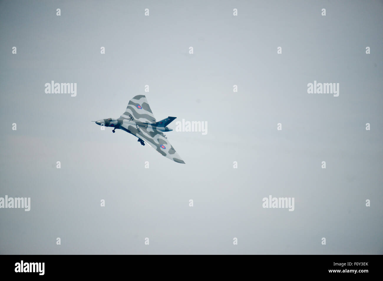 Vulcan in den Himmel fliegen eines seiner letzten Flüge-xh550 Stockfoto
