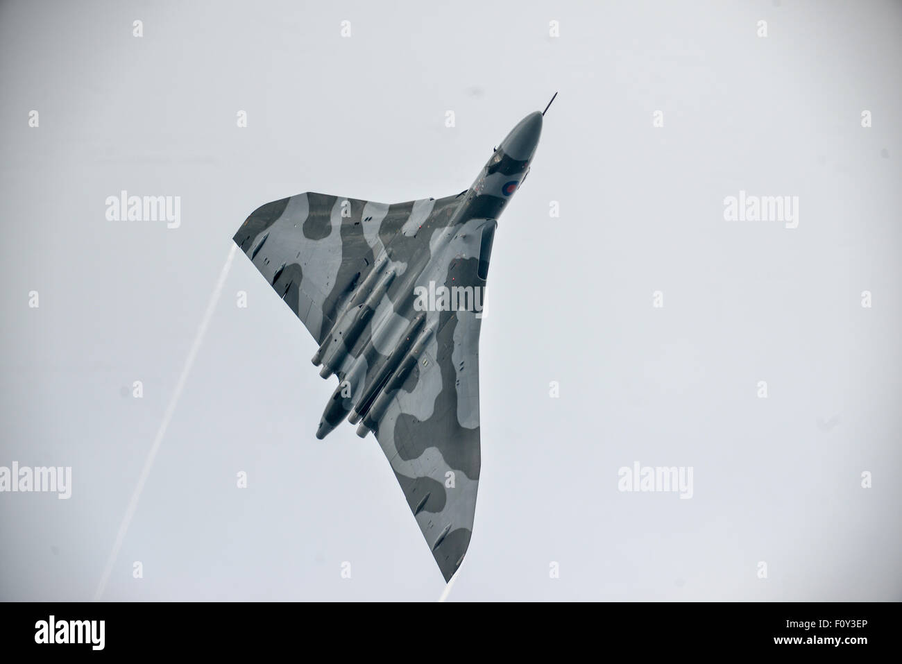 Vulcan in den Himmel fliegen eines seiner letzten Flüge-xh550 Stockfoto