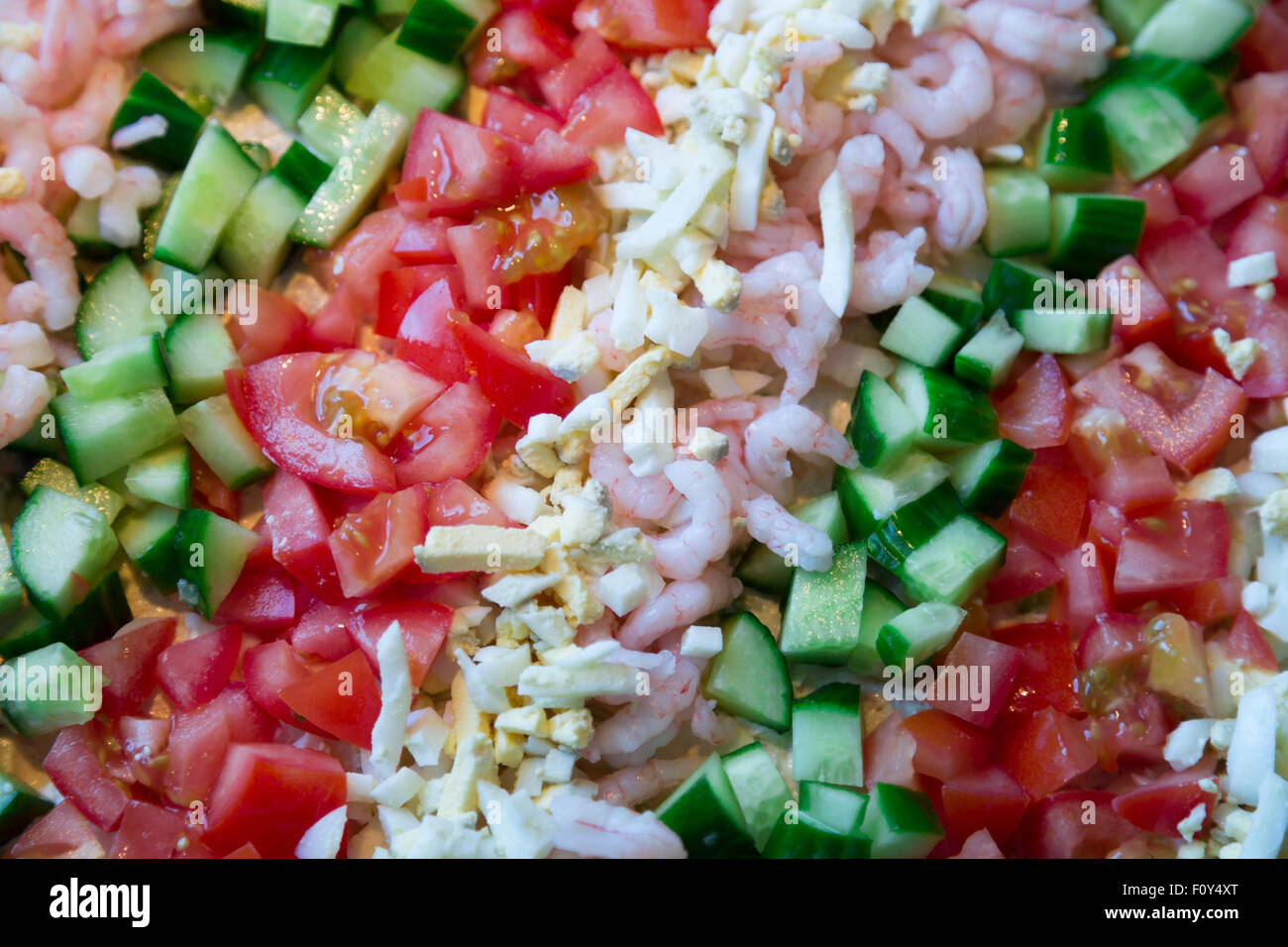 Sandwich-Schicht Kuchen Topping Stockfoto