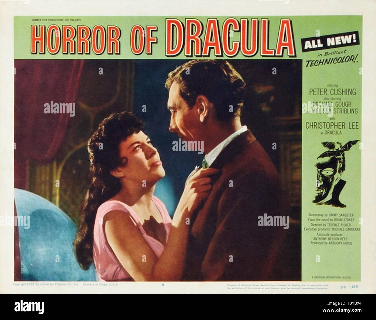 Horror of Dracula - 19 - Filmplakat Stockfoto
