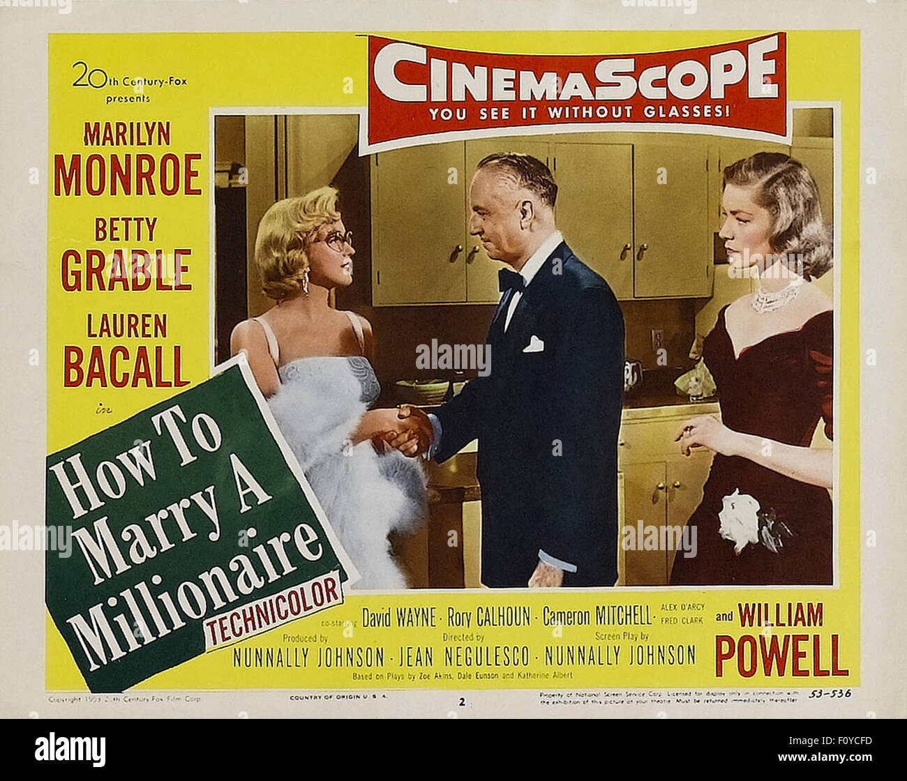 Gewusst wie: ein Millionär - 02 - Filmplakat zu heiraten Stockfoto
