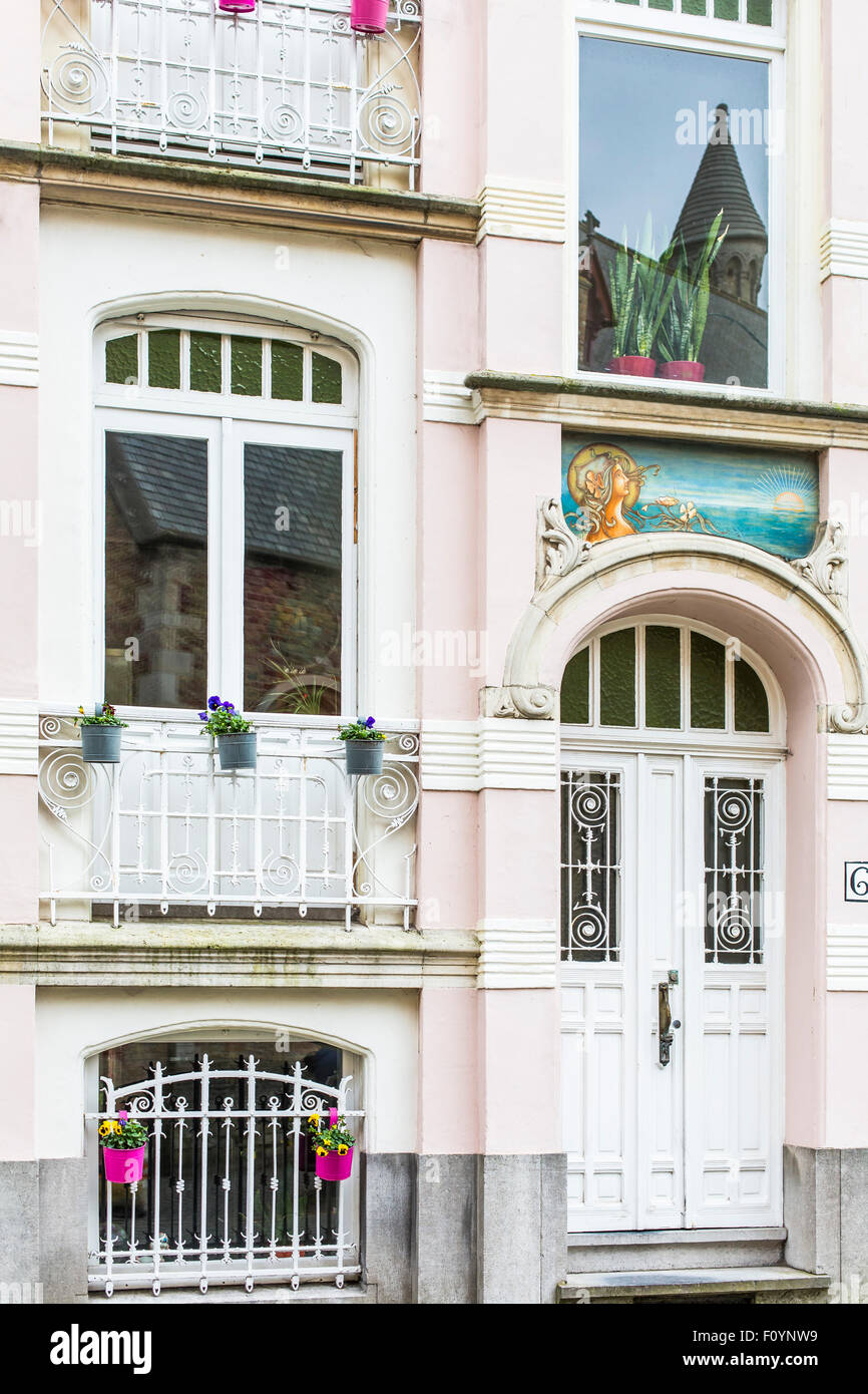 Art-Deco-Haus in Brüssel, Belgien Stockfoto
