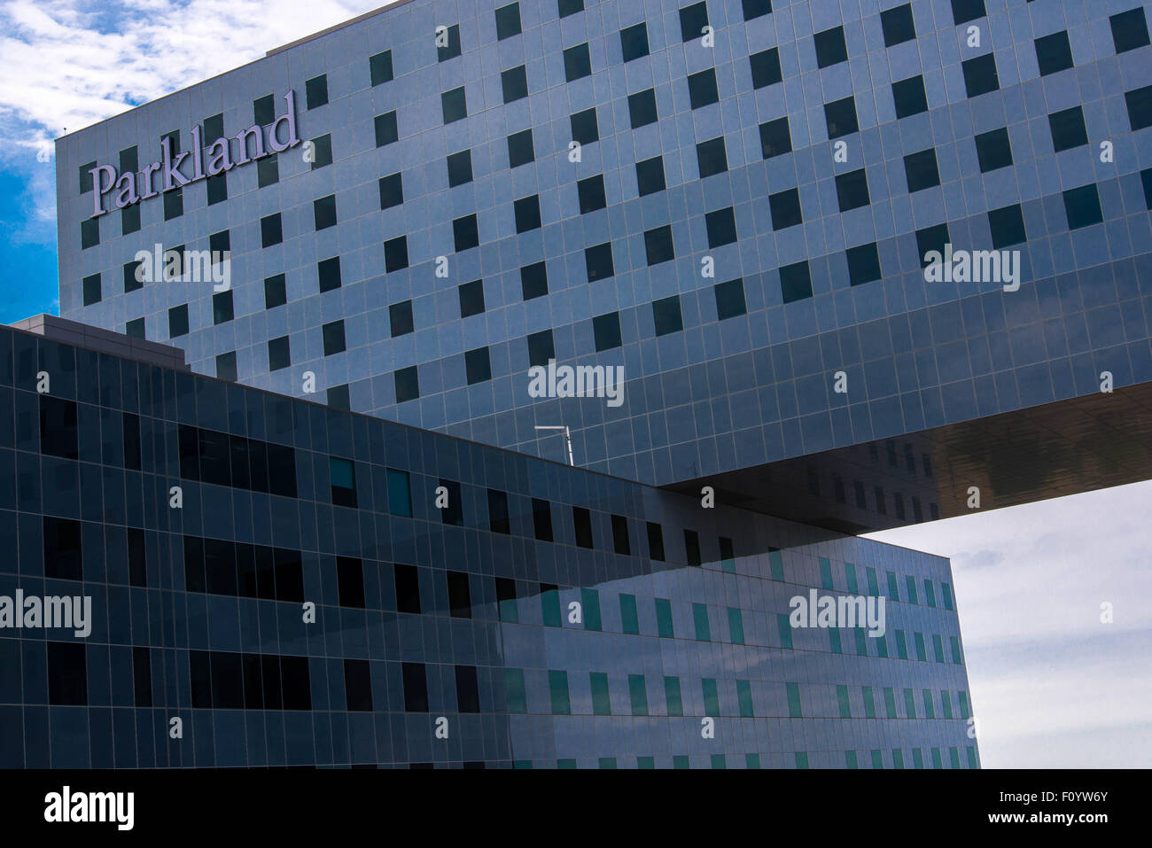 19. August 2015 - Dallas, Texas, USA: Äußere Ansichten der Neuzugang in Parkland Memorial Hospital Stockfoto