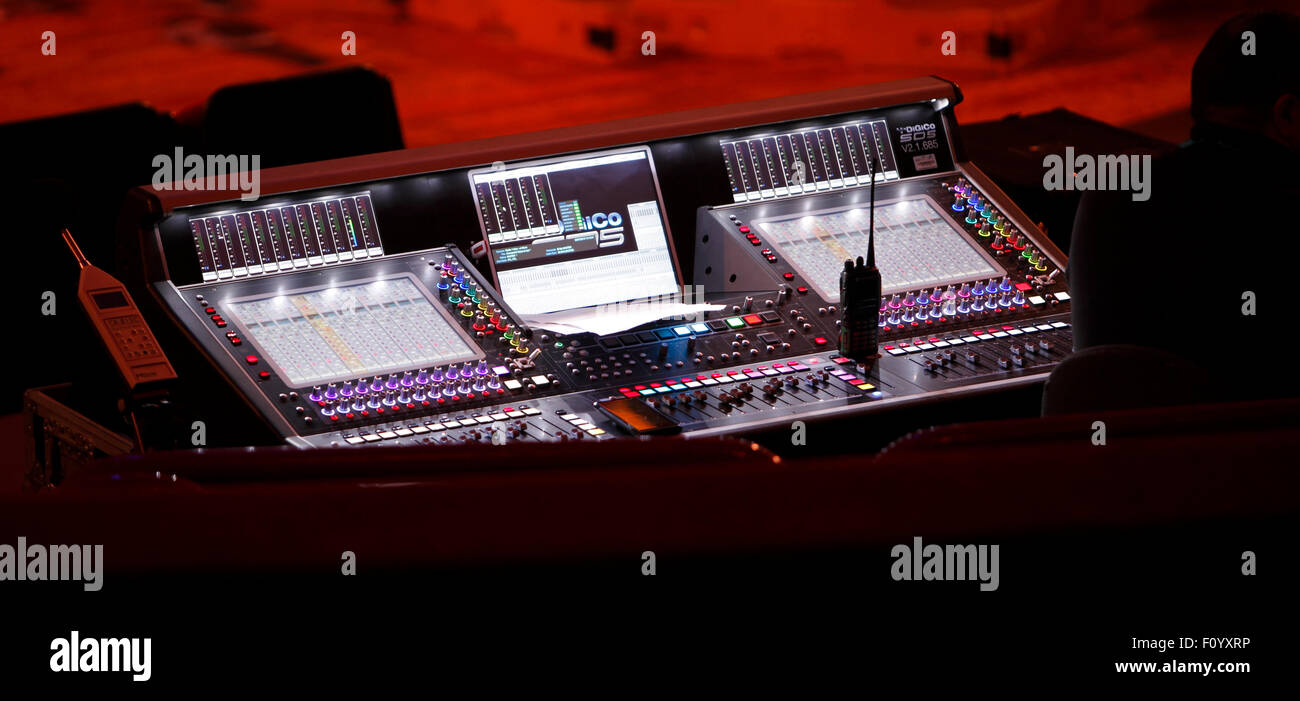 DiGiCo Ton Schreibtisch Stockfoto