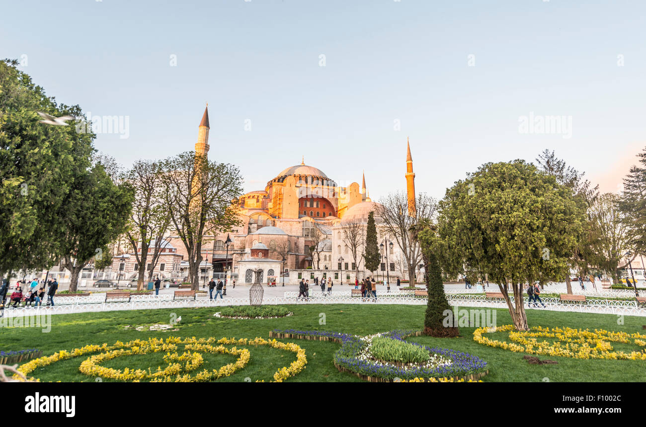 Hagia Sophia Church, Aya Sofya Camii, Sultan Ahmed Park, Sultanahmet, Istanbul, Türkei Stockfoto