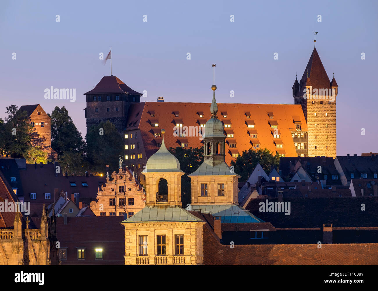 Rathaus, Fembohaus, Schloss Ställe, Altstadt von Sebald, Nürnberg, Mittelfranken, Franken, Bayern, Deutschland Stockfoto