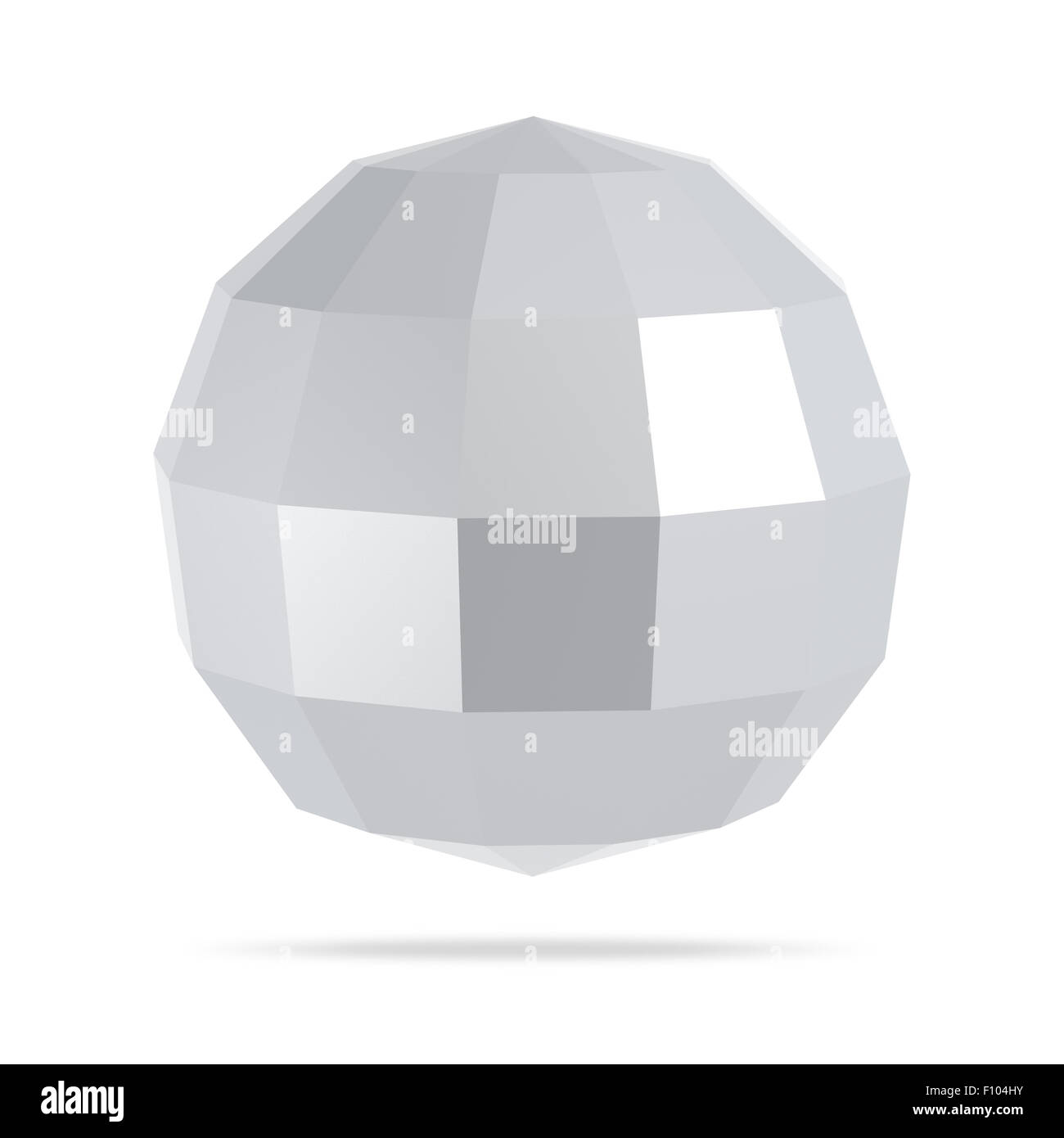 Abstrakte low-Poly 3d Kugel auf Hintergrund Stockfoto