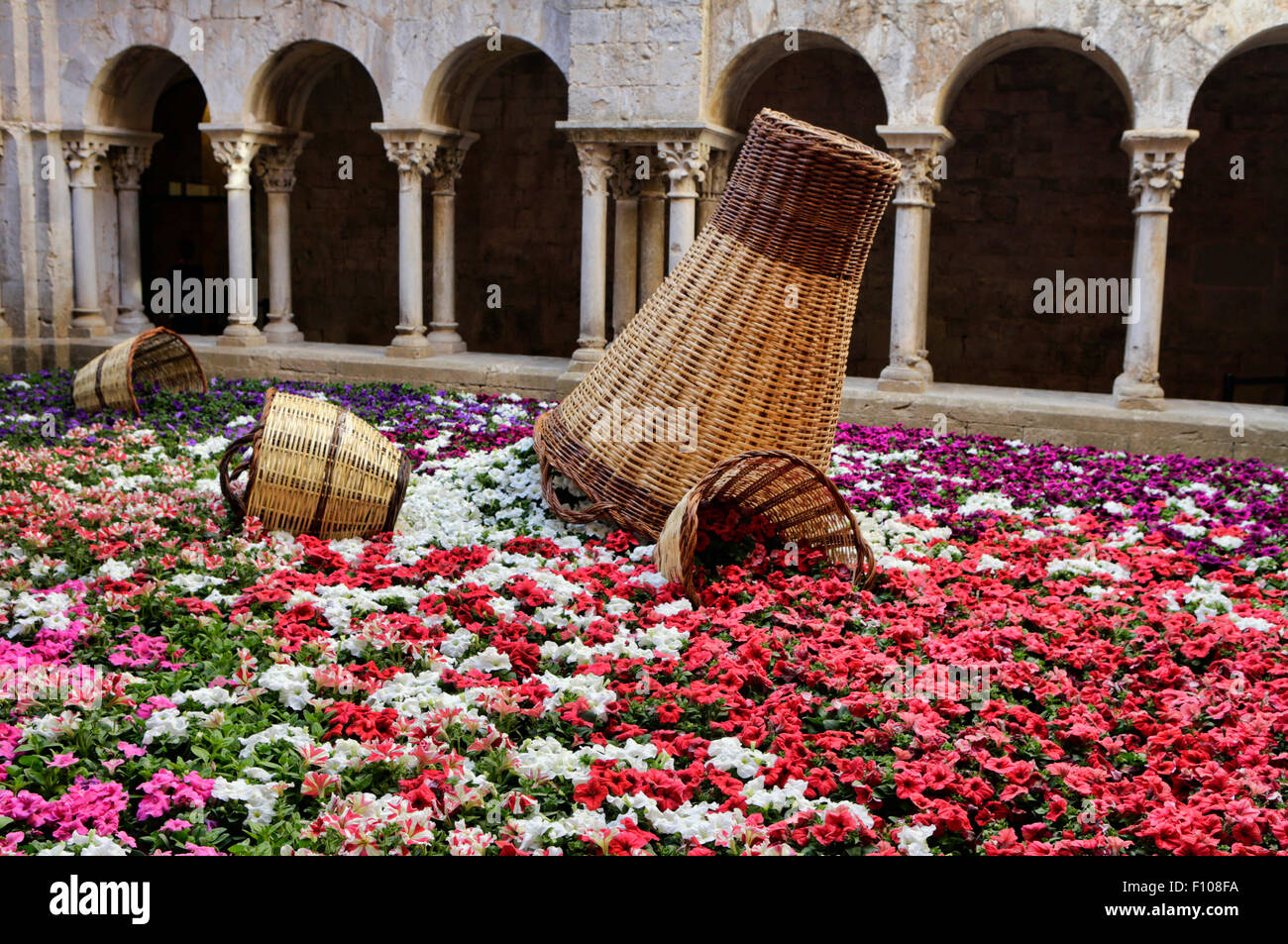 Blütenpracht in Girona International Flower Show 2015, Temps de Flors in Katalonien, Spanien Stockfoto