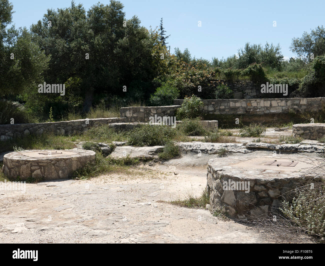 Die Brunnen von Douliana, Apokoronos Bezirk, Kreta, Griechenland. Stockfoto