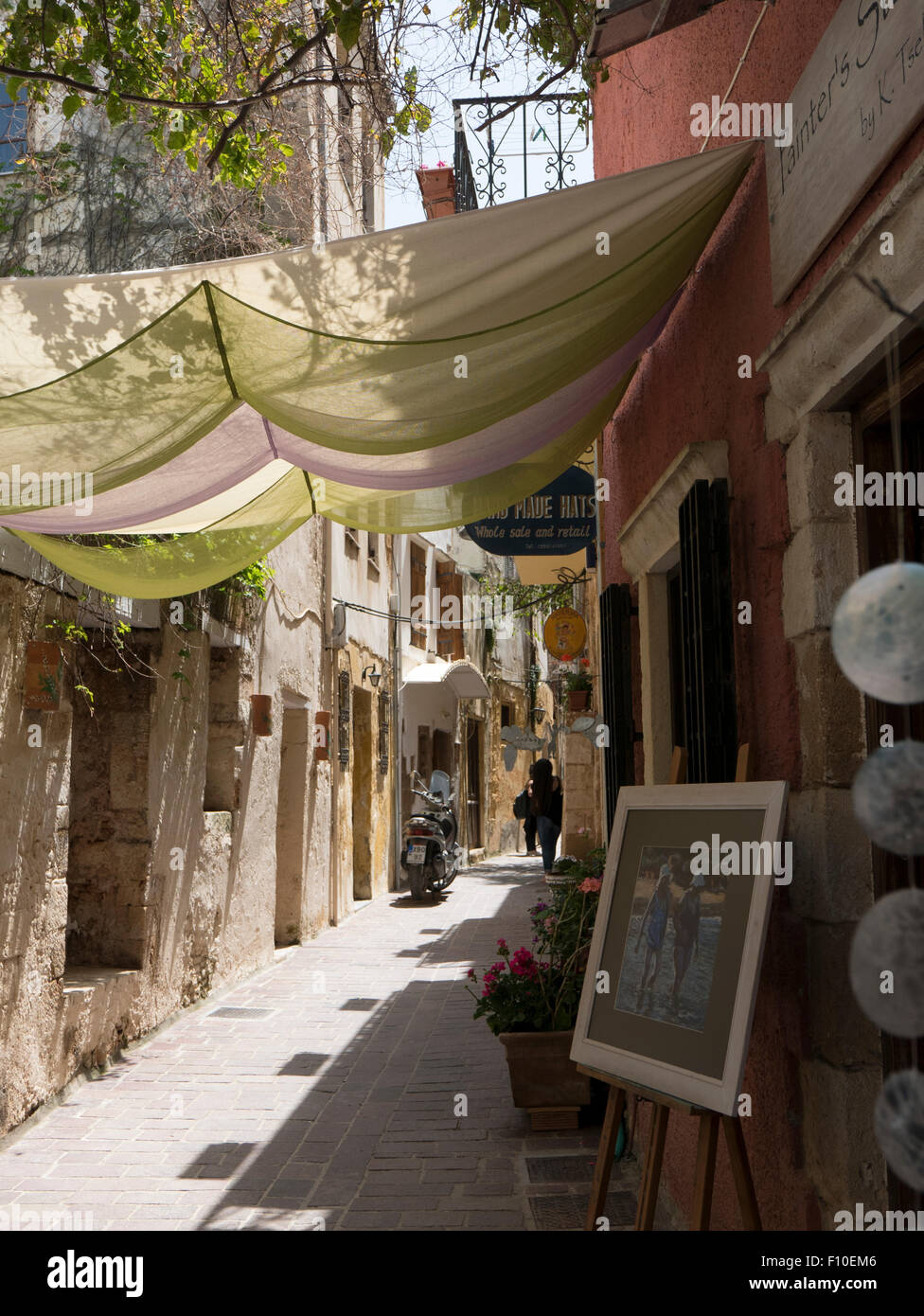 Gassen in der Altstadt von Chania, Kreta, Griechenland. Stockfoto