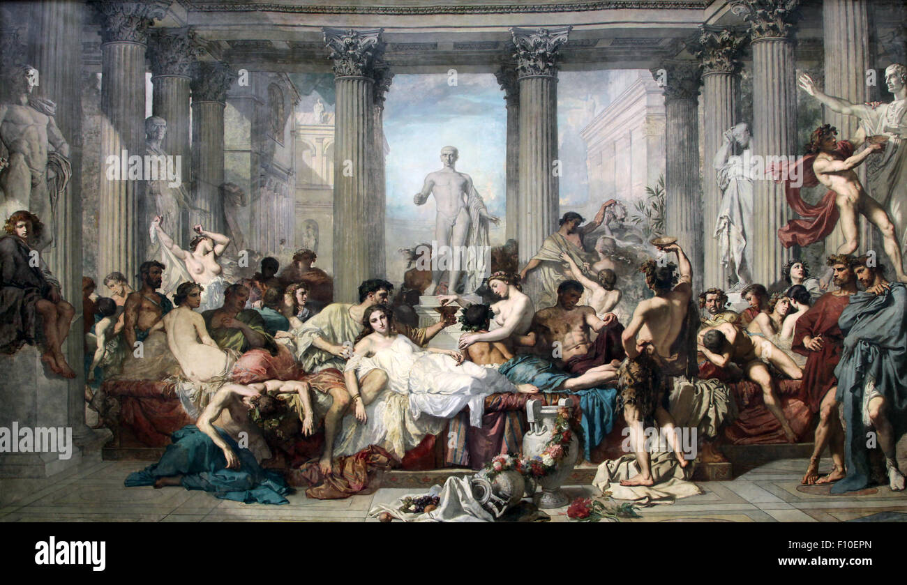 Römer während der Dekadenz 1847 von Thomas Couture 1815-1879 Stockfoto
