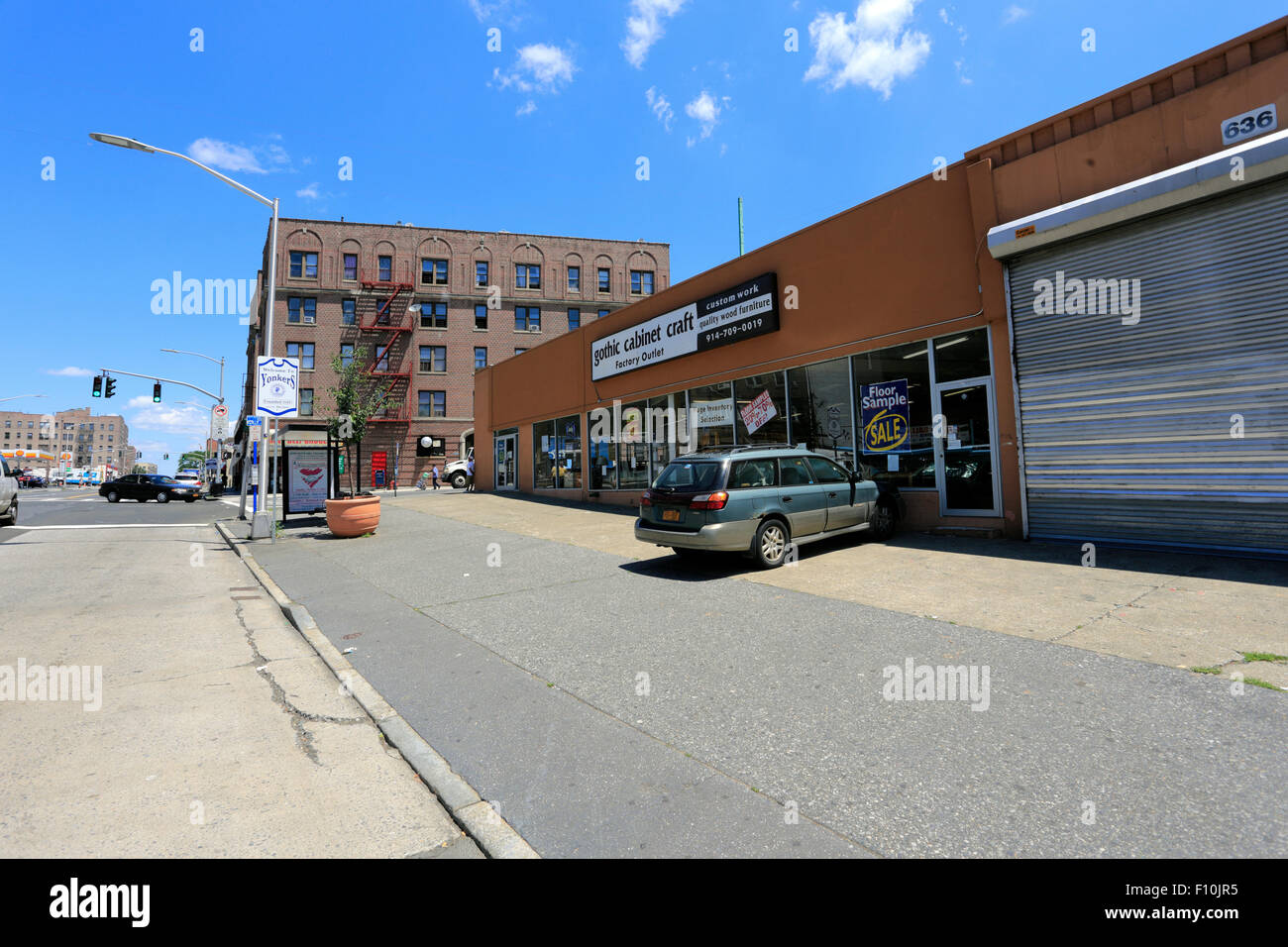 City-Linie Broadway at Caryl Ave Bronx und Yonkers New York Stockfoto