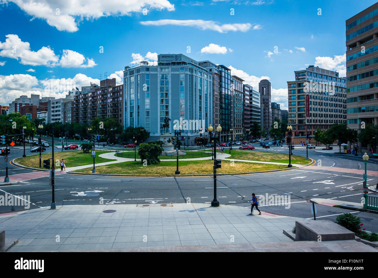Ansicht von Thomas Circle, in Washington, DC. Stockfoto