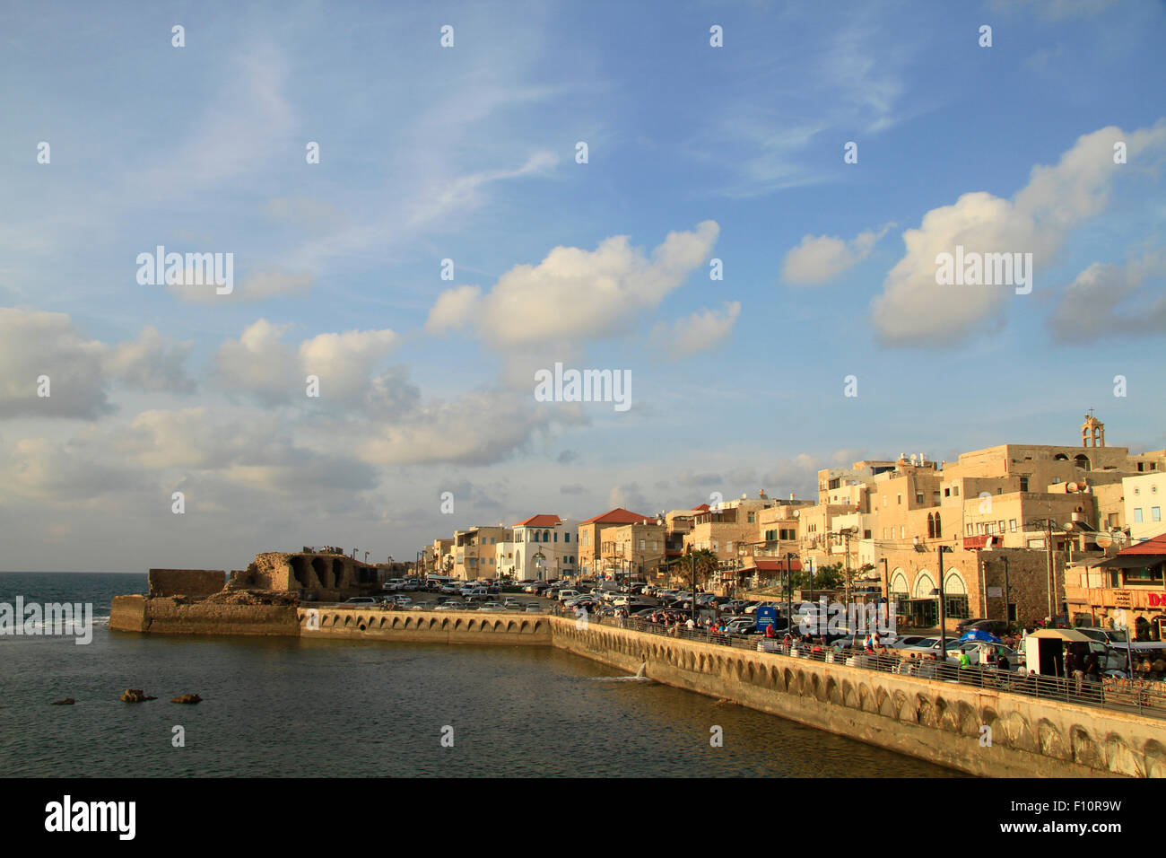 Israel, die alte Stadt Akko am Mittelmeer Stockfoto