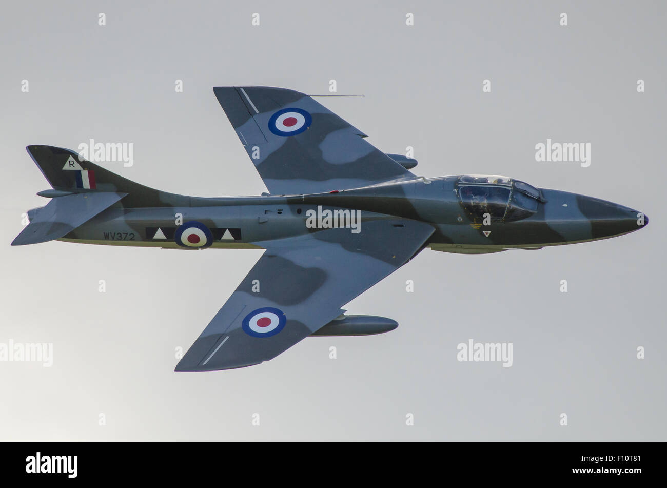 Hawker Hunter Vintage Jet Jagdflugzeug WV372, zivil registriert als G-BXFI Stockfoto