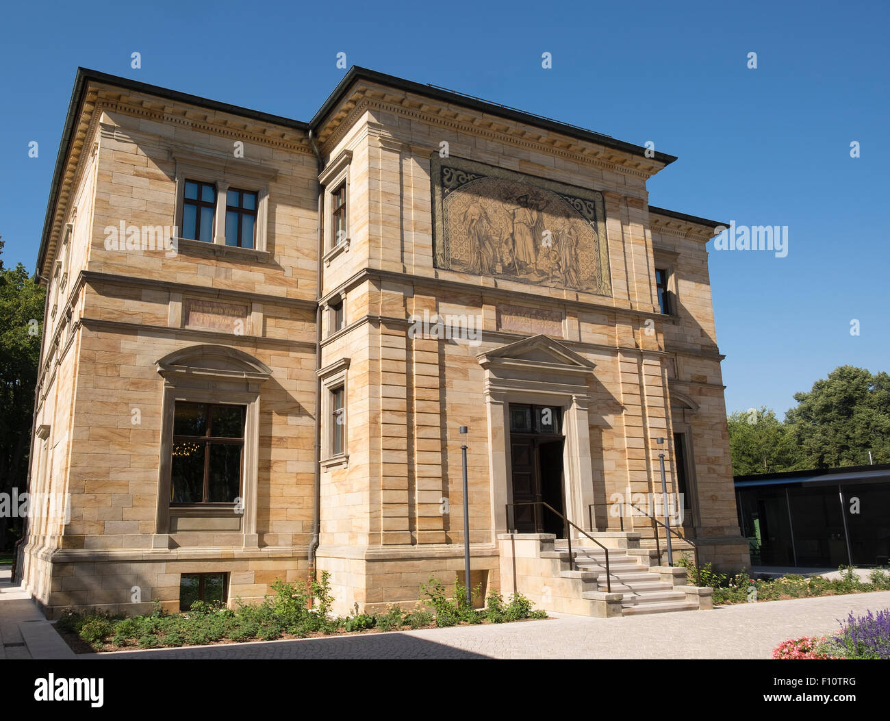 Villa Wahnfried - Heimat des Komponisten Richard Wagner in der Stadt Bayreuth, Deutschland.  Heute ein Museum. Stockfoto
