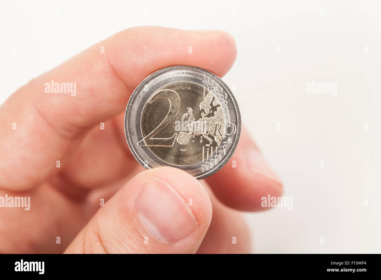 Zwei-Euro-Münze Stockfoto