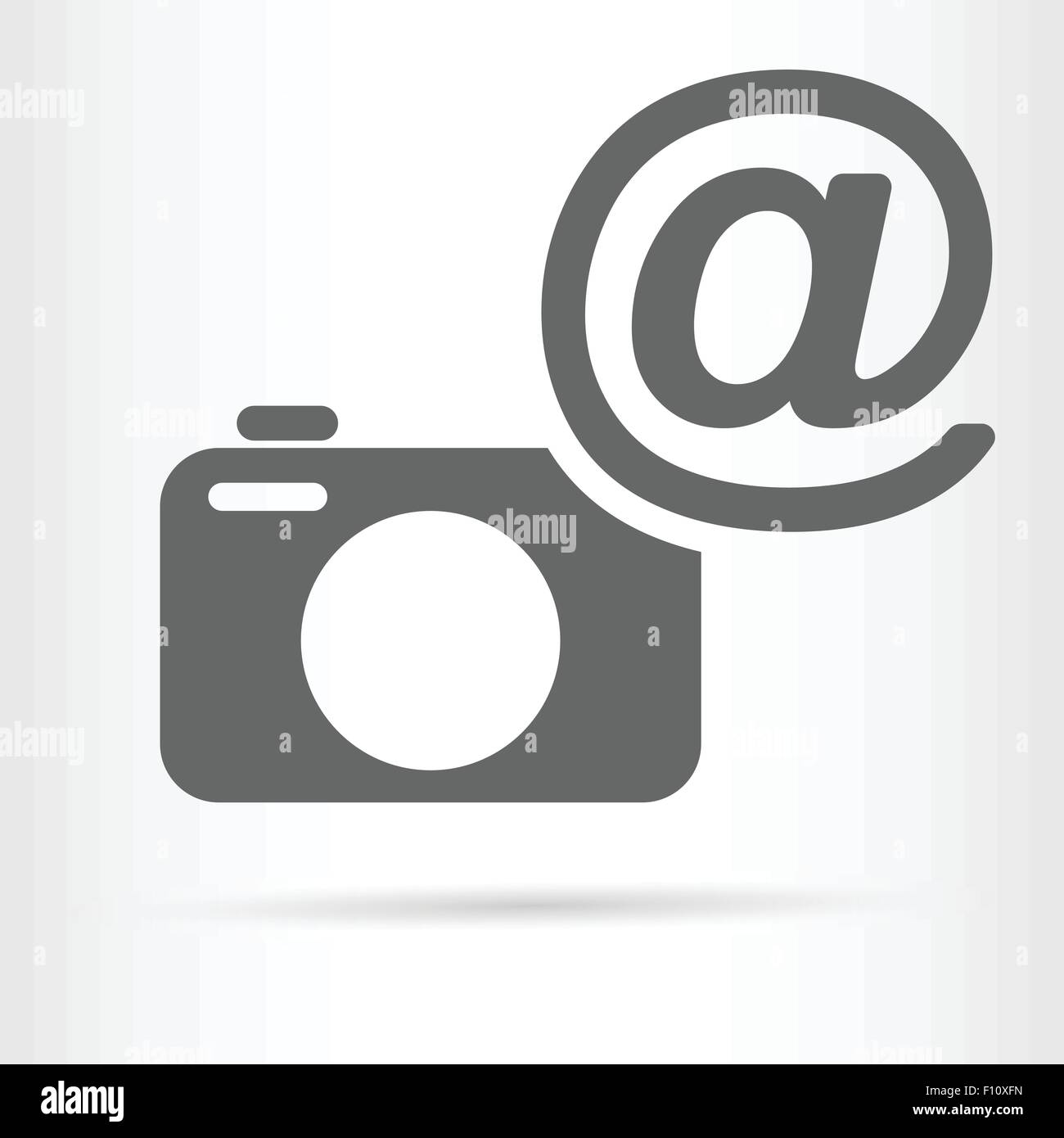 Kamera mit e-Mail-Symbol Symbol Vektor-illustration Stock Vektor