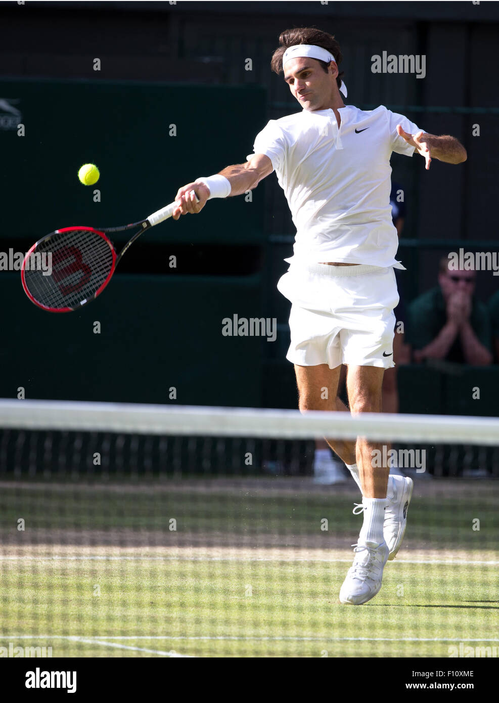 Roger Federer (SUI), Wimbledon Championships 2015, London, England. Stockfoto