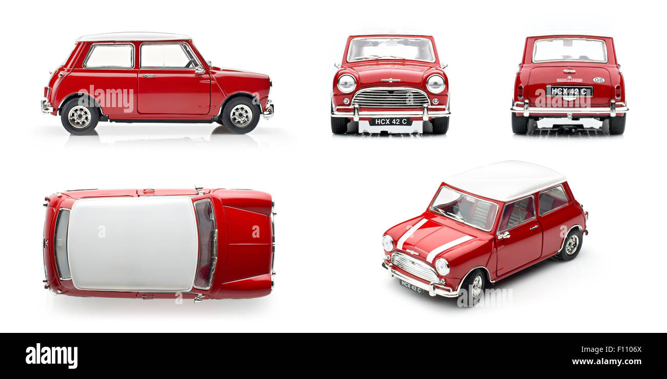 Klassische Mini Cooper S Modell Ansicht Autosammlung Stockfoto