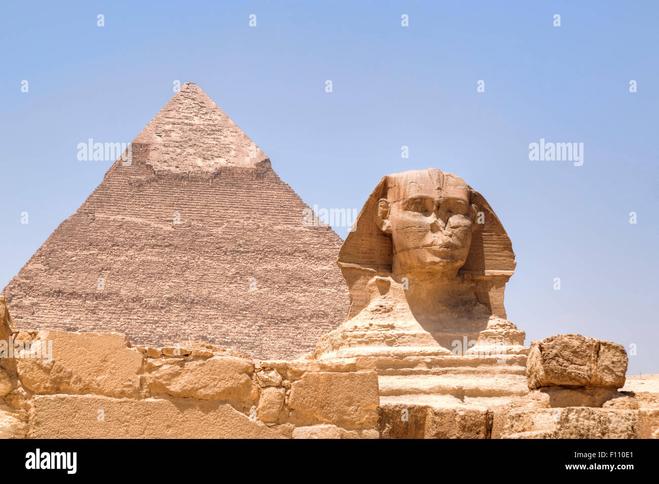 Große Sphinx von Giza, Gizeh, Kairo, Ägypten, Afrika Stockfoto