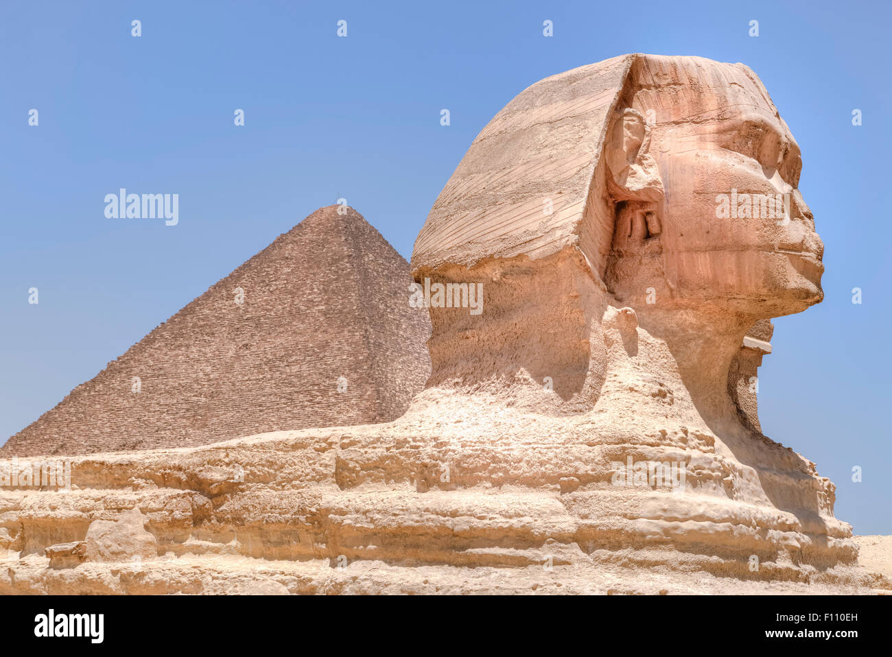 Große Sphinx von Giza, Gizeh, Kairo, Ägypten, Afrika Stockfoto