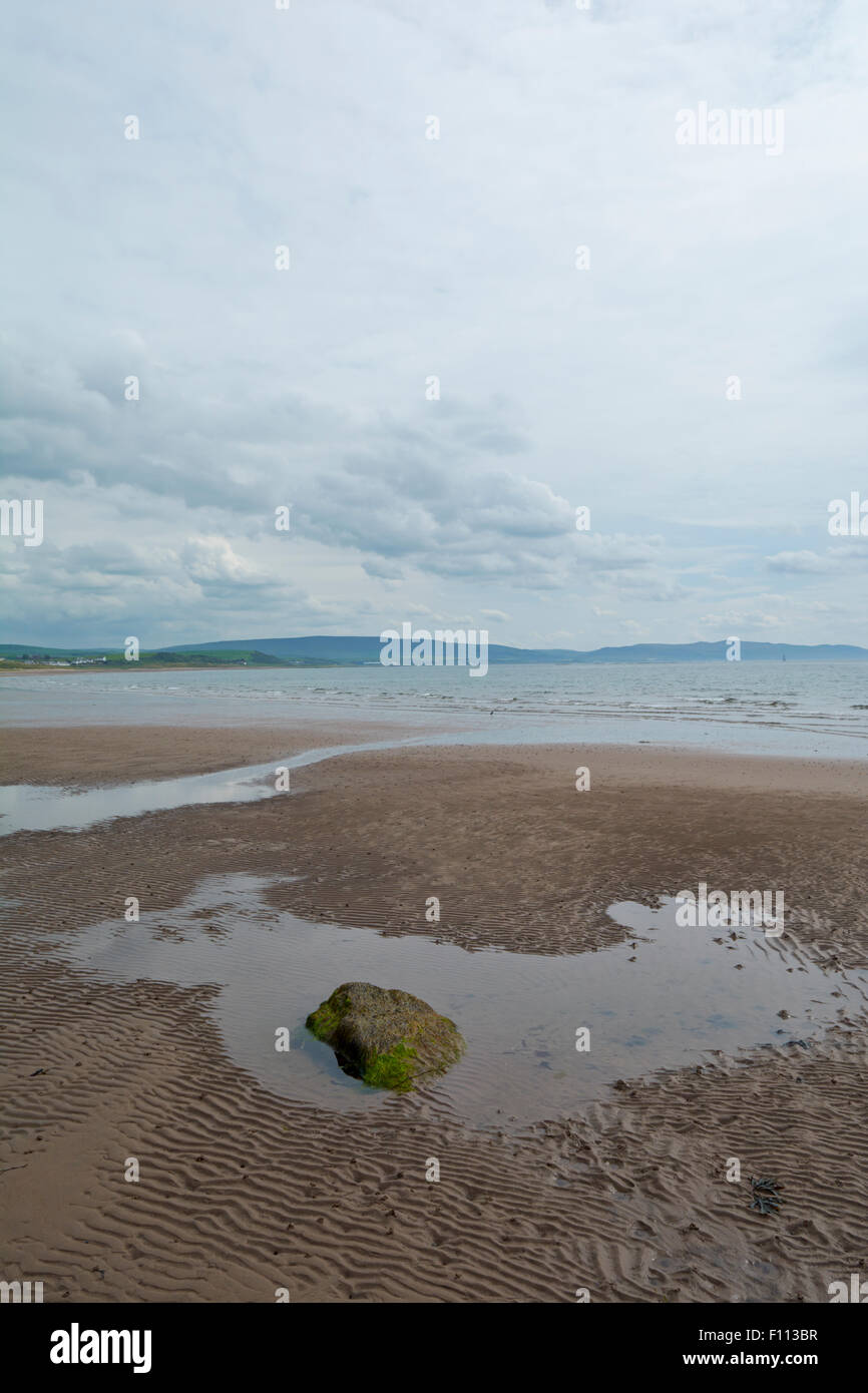 Turnberry Strand mit Blick Richtung Süd - Küste von Ayrshire, Schottland, UK Stockfoto