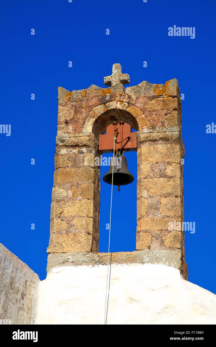 Glockenturm, Chora, Patmos, Dodekanes, griechische Inseln, Griechenland, Europa Stockfoto