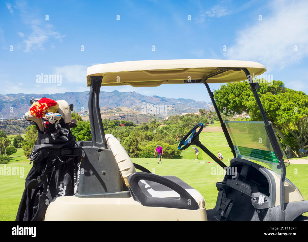 Real club de Golf de Las Palmas in Bandama in der Nähe von Las Palmas, Gran Canaria, Kanarische Inseln, Spanien Stockfoto