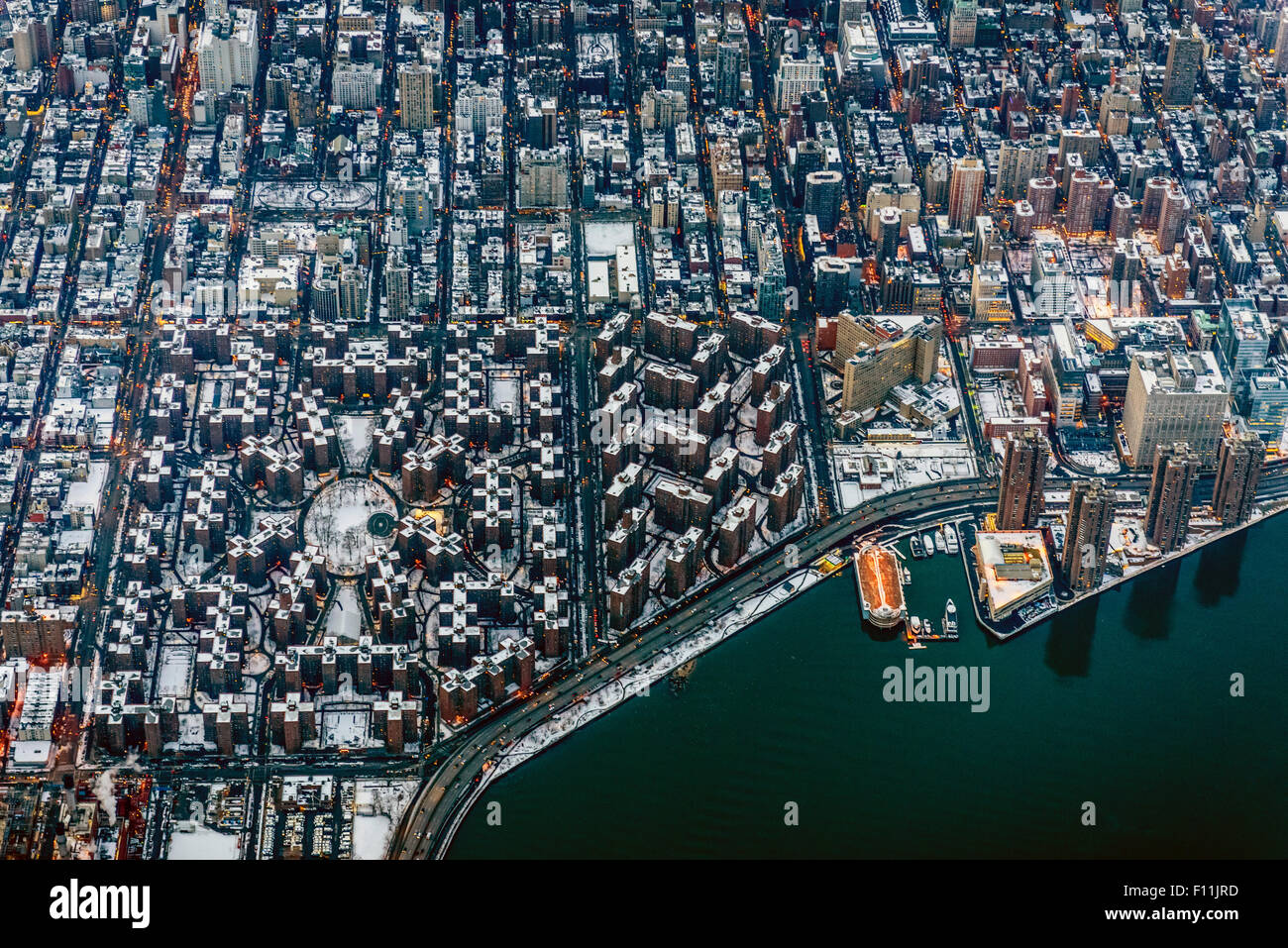 Luftaufnahme des Stadtbild von New York, New York, Vereinigte Staaten von Amerika Stockfoto