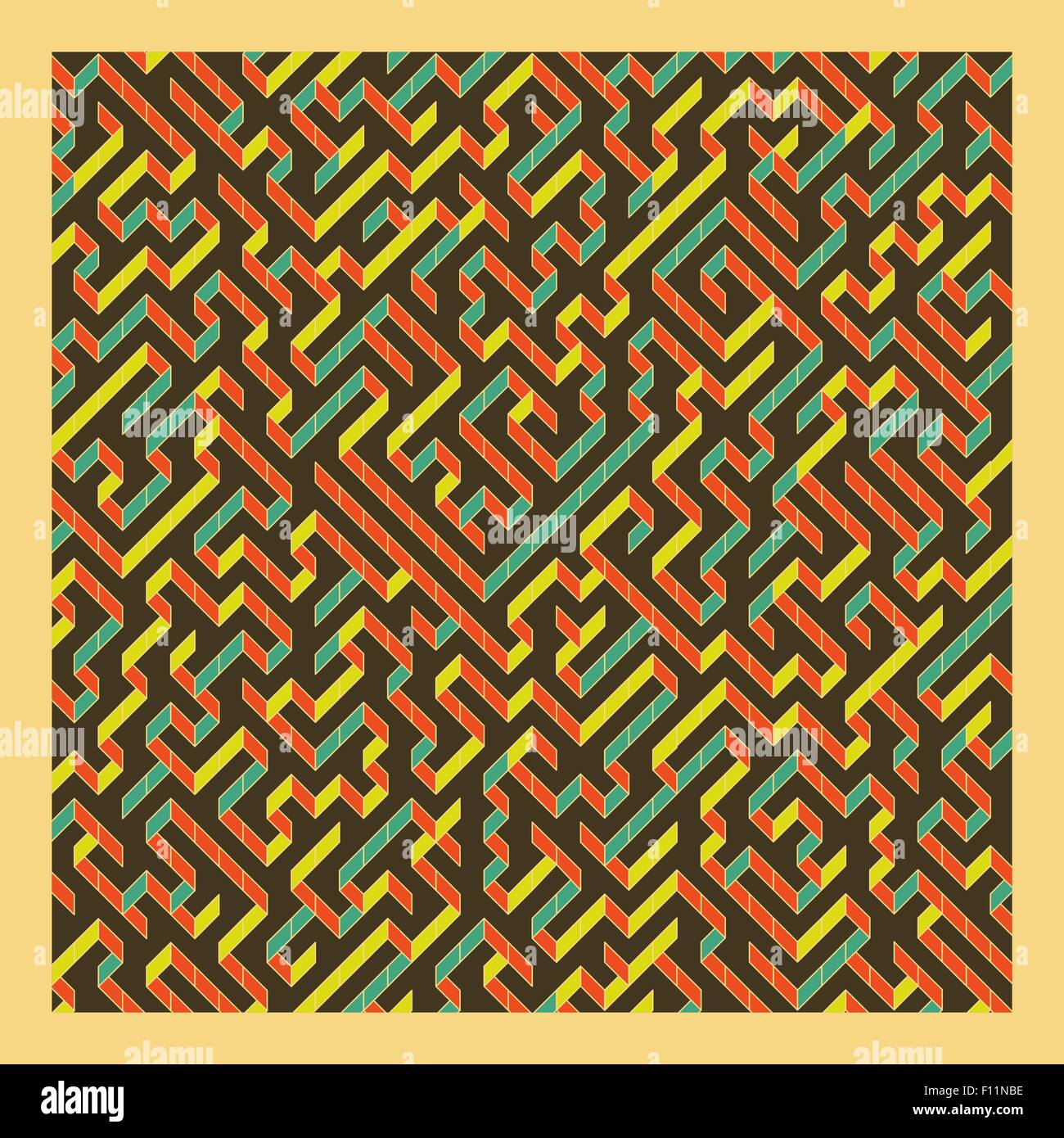 Labyrinth. Vektor-Illustration des Labyrinths. Einsetzbar für Wallpaper, Hintergrund, Buch-Cover. Stock Vektor