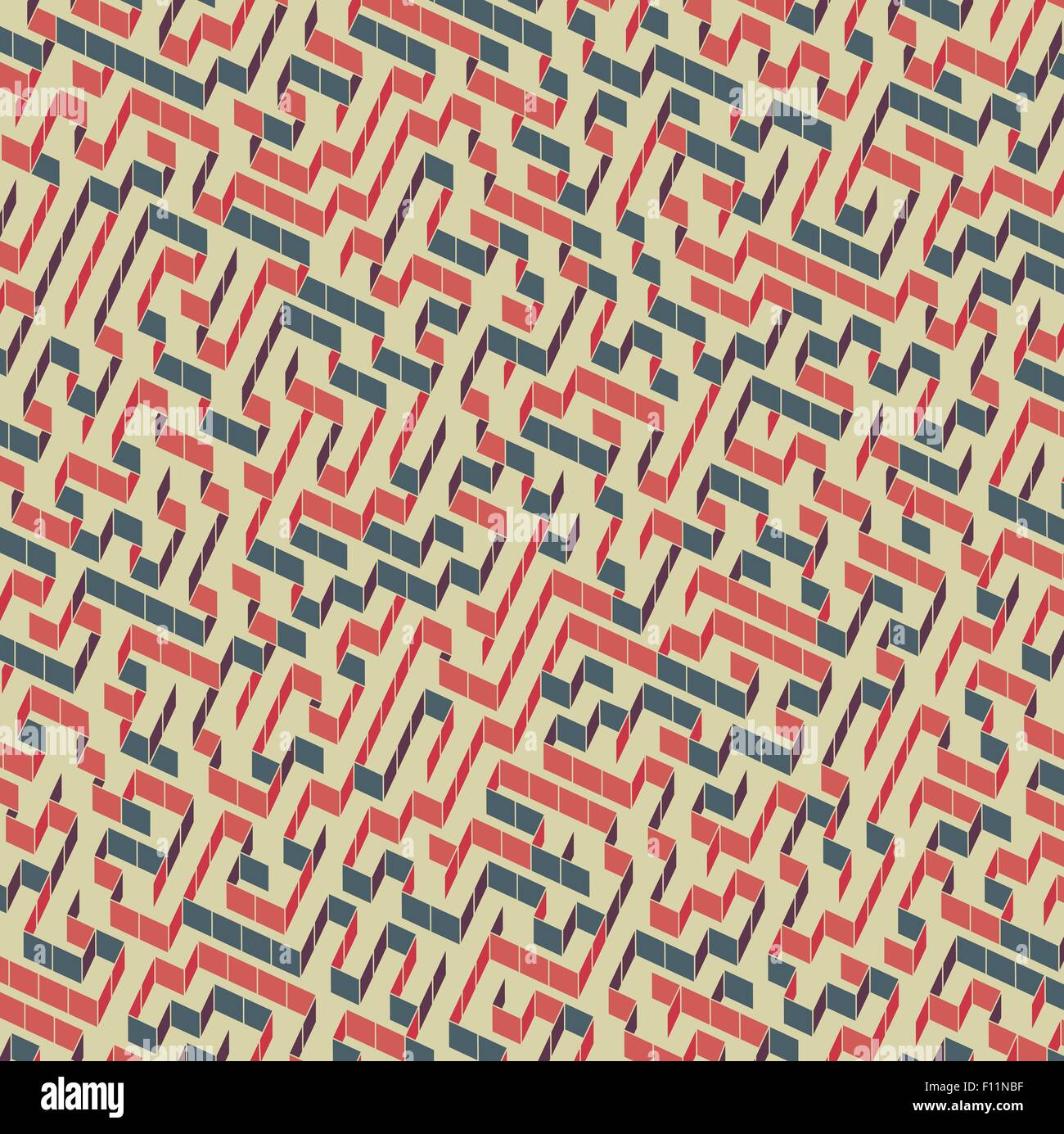 Labyrinth. Vektor-Illustration des Labyrinths. Einsetzbar für Wallpaper, Hintergrund, Buch-Cover. Stock Vektor