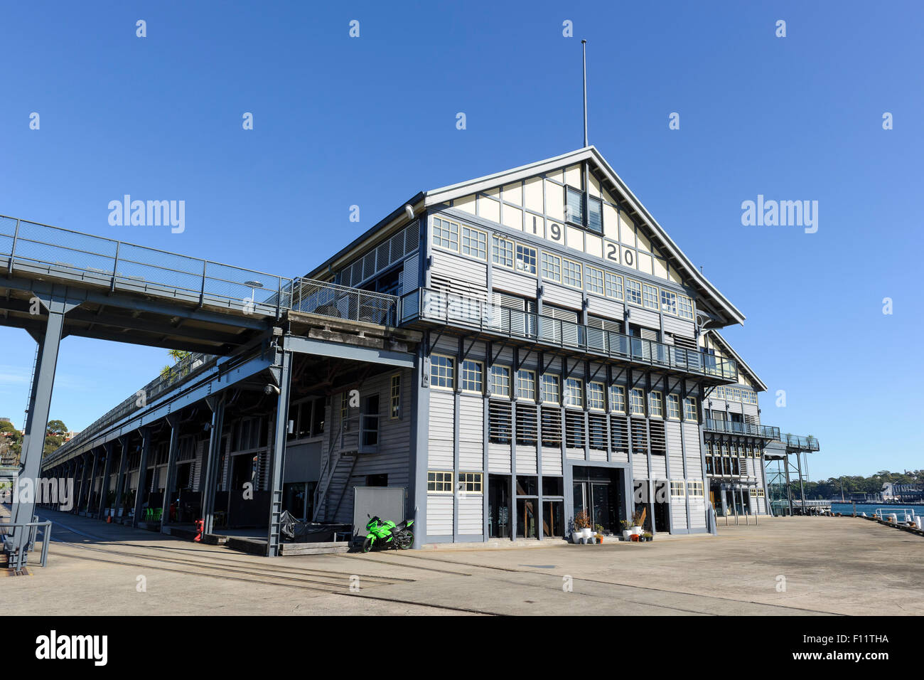 Eines der Gebäude im Jones Wharf, Sydney, das eine in Sydneys Handel und Einwanderung bis zu den 60er Jahren Schlüsselrolle Stockfoto